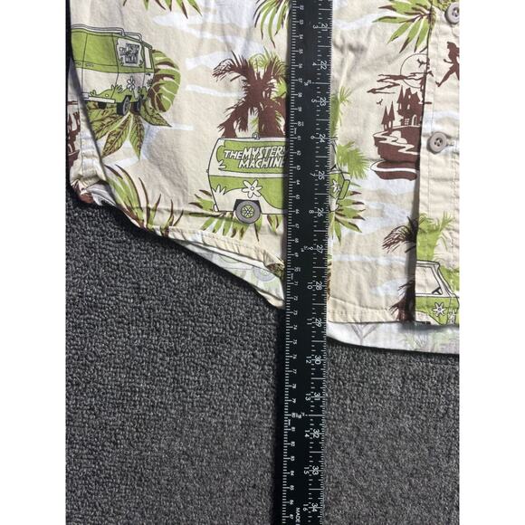 Box Lunch Scooby-Doo Mystery Machine Tropical Button Front Camp Shirt Mens Sz L - Picture 6 of 7